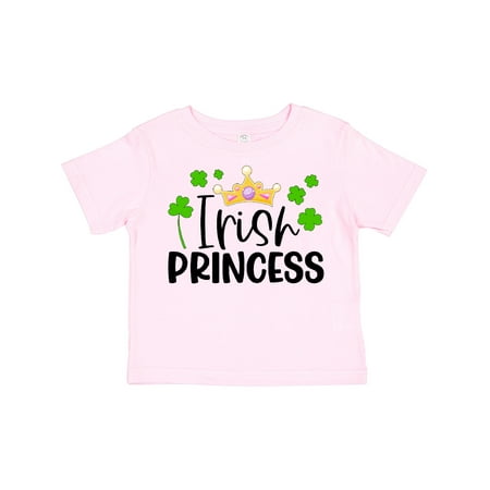 

Inktastic Irish Princess with Crown and Green Clovers Gift Toddler Toddler Girl T-Shirt