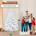 thumbnail image 5 of Bringstar 8FT White Christmas Tree Unlit Artificial Xmas Tree, 1430 PVC Branch Tips, Indoor Outdoor, 5 of 6