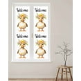 thumbnail image 2 of Window Privacy Film Duck Flower Stained Glass Window Film Decorative Sun Block Window Cover Cute Farm Animal Pastoral Pastel Blooms Window Clings Static Adhesive Sticker for Bathroom 17.7"x78.7", 2 of 7