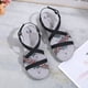 thumbnail image 3 of Zapatos para caminar con punta abierta, sandalias planas bohemias, zapatos cómodos de verano para mujer, 3 of 9