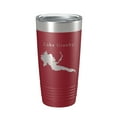 thumbnail image 1 of Lake Granby Map Tumbler Travel Mug Insulated Laser Engraved Coffee Cup Colorado 20 oz Maroon, 1 of 1