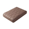 thumbnail image 1 of Zootealy Car Armrest Pad Cushion, Diamond Pattern PU Leather Wide Thickened Central Control Universal Vehicle Memory Foam Armrest Box Mat, Large Size Brown, 1 of 6