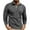 Gray, variant on CharmCyan Men's Long Sleeve Polo Shirt with Plaid Collar and Chest Pocket Casual Slim Fit Pullover for Everyday Wear Black XL