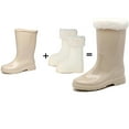 thumbnail image 4 of AUXDIQ Wellington Boots Women Mid-calf Wellies Waterproof Rain Boots Outdoor Garden Shoes, 4 of 6