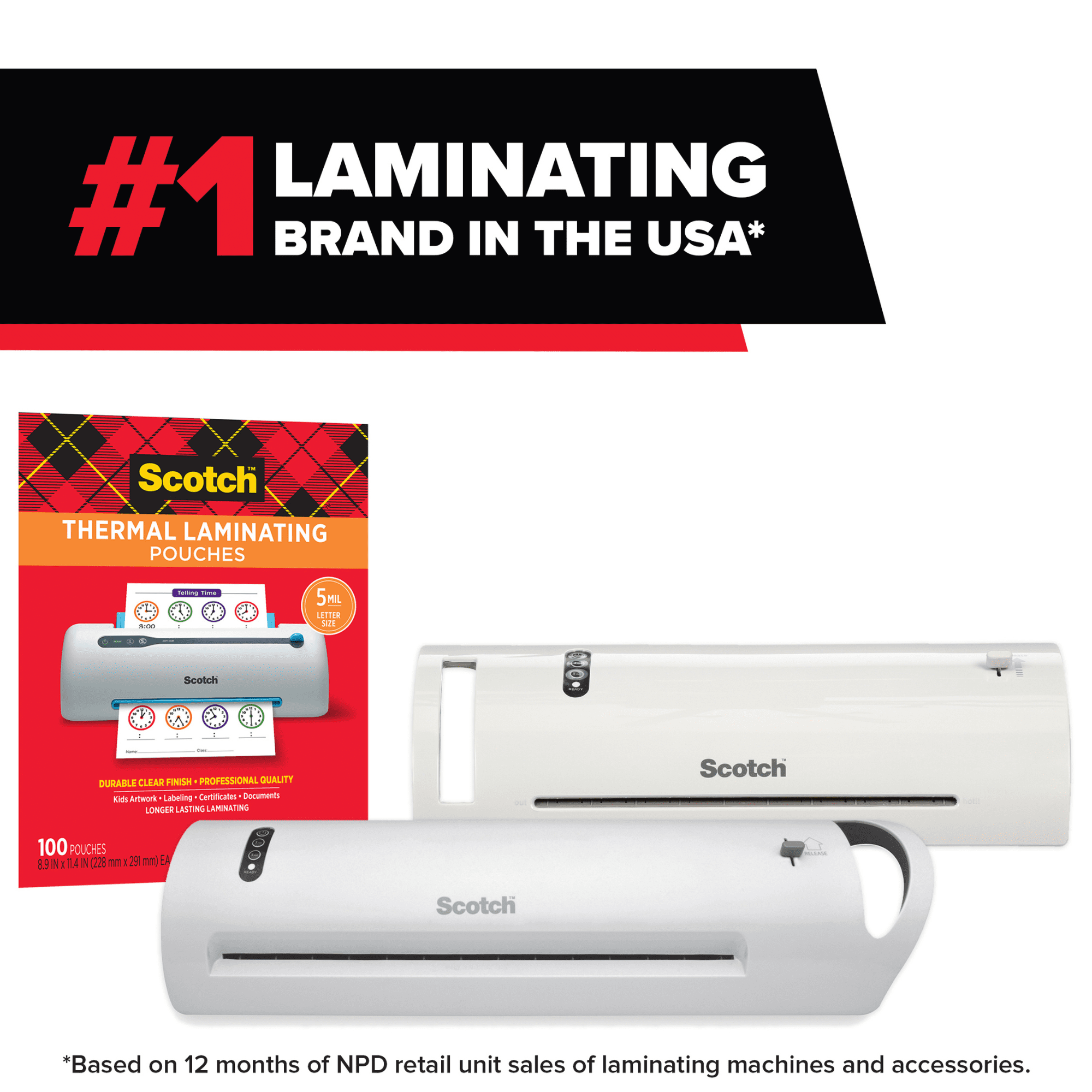 Scotch Thermal Laminating Pouches: 8.9 in. x 11.4 in. (Clear) [600-pack]