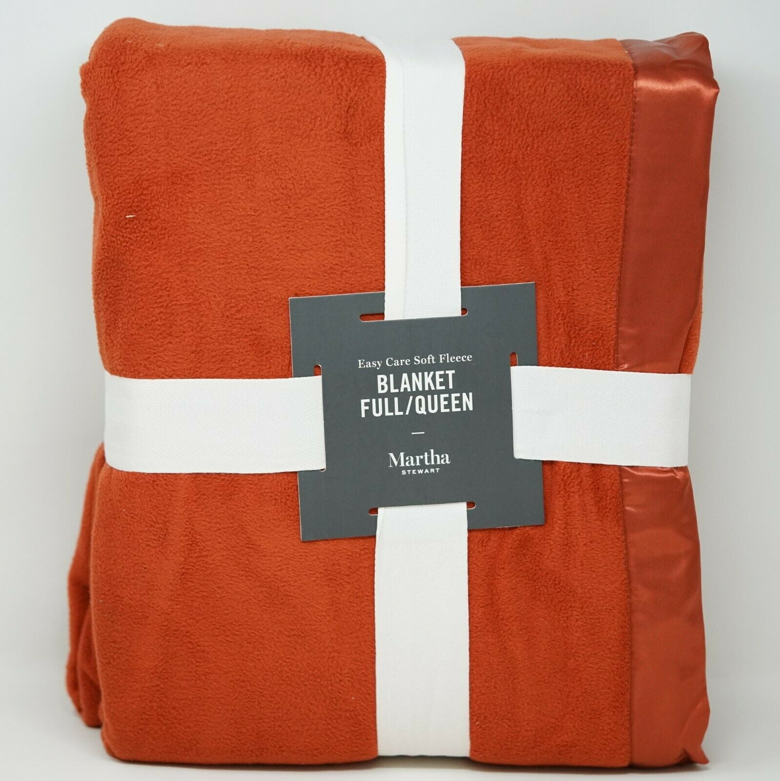 Martha Stewart Collection Super Soft Fleece Blanket FULL QUEEN Burnt Orange Walmart