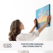 Ook Hanging Wire, 9 ft, 50 lbs, Satinless Steel, Plastic Coated, Silver
