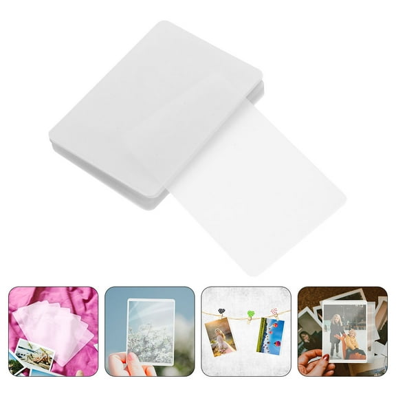 FOMIYES 100 Sheets Thermal Laminating Film Clear PVC Photo Sheets for Daily Color