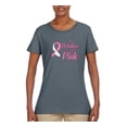 thumbnail image 2 of In October We Wear Pink Awareness Womens Graphic T-Shirt, Charcoal, Large, 2 of 3