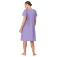 thumbnail image 5 of Aria Women's 100% Cotton Raglan Sleeve Smocked Neck Sleepwear 40" Gown, Sizes XS-5X, 5 of 8