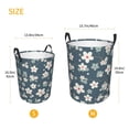 thumbnail image 2 of Lsque Blue Flower pattern Laundry Hamper Basket, Tall Woven Rope Hamper Basket for Clothes, Lightweight Storage Basket, Collapsible Waterproof-Small, 2 of 8