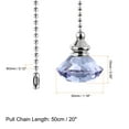 thumbnail image 6 of Uxcell Ceiling Fan Pull Chain Decorative Crystal Chain Extension Diamond Pendant Purple, 6 of 6