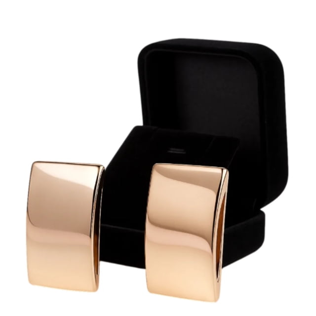 Aretes Cuadradas Pendientes Mujer de Oro Galvanizado Elegantes De 18k Regalo Para Mujeres
