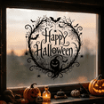 thumbnail image 4 of Halloween Window Clings, Vintage Pumpkin Spider Bat Static Stickers, Removable PVC Halloween WindowGlass Door Mirror Party Decorations, 1 Sheet 11.81in, 4 of 7