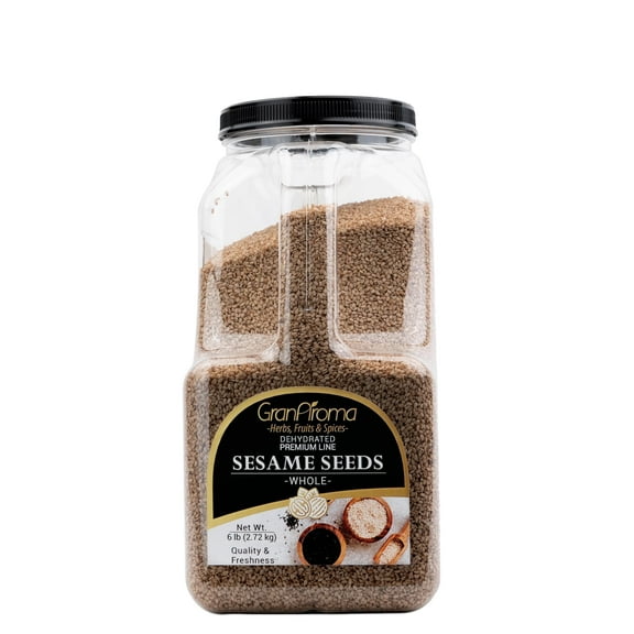 GranAroma Whole Sesame Seeds, Whole, Raw & Unhulled, Crunchy 6 Pound