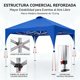 thumbnail image 5 of Carpa Plegable 3x3 m , Toldo Oxford 150D Impermeable Protección UPF50+ Anti Rayos UV, Mecanismo Bloqueo Central Armado Rápido Sin Herramientas-Para Jardín, Patio, Camping, Fiestas y Puestos De Feria, 5 of 8