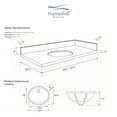 thumbnail image 5 of Transolid VT25x22-1OU-4K-A-W-8 25 in. D Quartz Vanity Top with 8 in. Widespread and Oval Undermount Sink, Tempest, 5 of 6