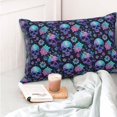 thumbnail image 4 of Salouo Flower Blue Skull Pattern Pillow Cases,1PC Pillow Covers with Envelope Closure Decorative Pillow Case for Bed Couch,Pillows Not Included-20"x30", 4 of 6