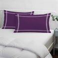 thumbnail image 4 of Pure Dark Purple Pillow Covers 12"x20", Simple Solid Color Soft Brushed Microfiber Breathable Throw Pillow Covers, Decorative Pillowcase with Zipper for Couch Sofa Bedroom Living Room, 4 of 9