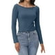 thumbnail image 2 of Top de manga larga con hombros descubiertos para mujer: camiseta corta sexy, material de poliéster, tallas XS-XL, ideal para la moda otoñal y para salir, 2 of 8