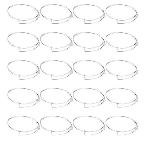 Brazalete hecho a mano, 20 piezas de acero inoxidable antioxidante ajustable hecho a mano brazalete expandible antioxidante diseño exquisito
