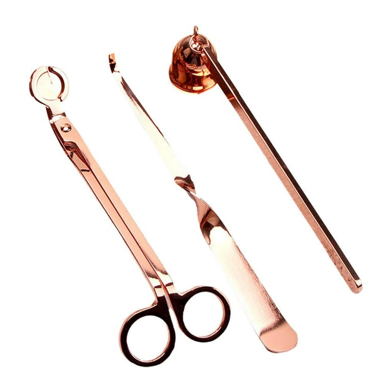 Candle Candle Accessory Set Cutter Tools Snuffer Dipper Scissors Hook  Candlewick for Candle Making Candle Lovers Gift - Rose gold