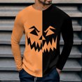 thumbnail image 2 of LIIPEE Halloween Graphic Tees For Men Long Sleeve Crew Neck Casual T Shirts Male Comfortable Breathable Versatile Tshirt,XXL, 2 of 4