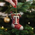 thumbnail image 2 of Acrylic Christmas Tree Ornaments Set With 26 Alphabet Letters Knit-Style Stocking Design For Holiday Decor, 2 of 4