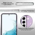 thumbnail image 4 of Dteck Clear Glitter for Samsung Galaxy S23 Plus,Military Drop Protection Sparkly Shiny Bling Slim Thin Soft Rubber Protective Phone Cover for Galaxy S23+,Purple, 4 of 6