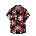 thumbnail image 2 of Awdenio Mens Shirts Christmas Hawaiian Shirt for Men Short Sleeve Button Down Plaid Santa Vacation Dress Shirts,Size M, 2 of 5
