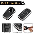 thumbnail image 4 of Funda de Llave de Coche de TPU Silicona en Negro y Tono Plateado para VW Golf 4 5 6 MK4 MK5 MK6 Polo GTI Transporter T4 T5 T6 - Funda de Llave de Control Remoto de 2 Botones, 4 of 6