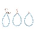 thumbnail image 1 of Pearl Bracelet, Smoothing Round Metal Buckle Exquisite Shiny Pearl Beads Strands  For Mobile Phone Case For Keychain For Bag H52 Light Blue, 1 of 8