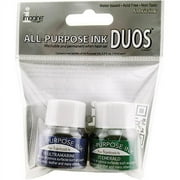 Tsukineko All Purpose Ink Duos-Emerald/Ultramarine