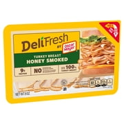 Oscar Mayer Deli Fresh Honey Smoked Turkey Breast Sliced Deli Meat, 1 Pack, for Sandwiches and Easy Lunches, Made With 100% Turkey Breast, No Artificial Preservatives, 9 oz