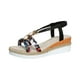 thumbnail image 1 of WILLBEST Sandalias De Plataforma Para Mujer, Sandalias De Cuña Para Mujer, Sandalias Con Punta Abierta Y Tira Trasera, Zapatos Bohemios De Vacaciones Para Damas, 1 of 8