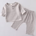 thumbnail image 2 of KPOPLK Baby Toddler Boy Outfits 2T 3T 4T 5T Clothes Fall Winter Kids Pattern Short Sleeve T-Shirt Tee& Shorts Set Size 6-12 Months,Grey, 2 of 6