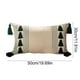 thumbnail image 3 of Funda de cojín con diseño de árbol de Navidad | Lona bordada verde y blanca con borlas | Cojín decorativo navideño de 30 x 50 cm para sofá y dormitorio, 3 of 6