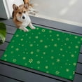 thumbnail image 5 of Christmas Green Bathroom Rug Washable 2x3 Entryway Rug Non Slip Winter Snowflakes Xmas Retro Front Door Mat Low Pile Indoor Doormat Throw Floor Carpet for Kitchen Bedroom Entrance, 5 of 8