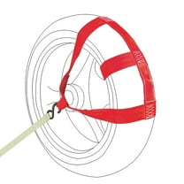 Porotmotor Universal Motorcycle Rear Wheel Tie Down Strap in Red