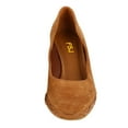 thumbnail image 3 of FSJ Women Charming Braided Espadrille Wedge Mid Heel Pumps Round Closed Toe Slip On Casual Office Party Formal Shoes Size 10 Brown, 3 of 4