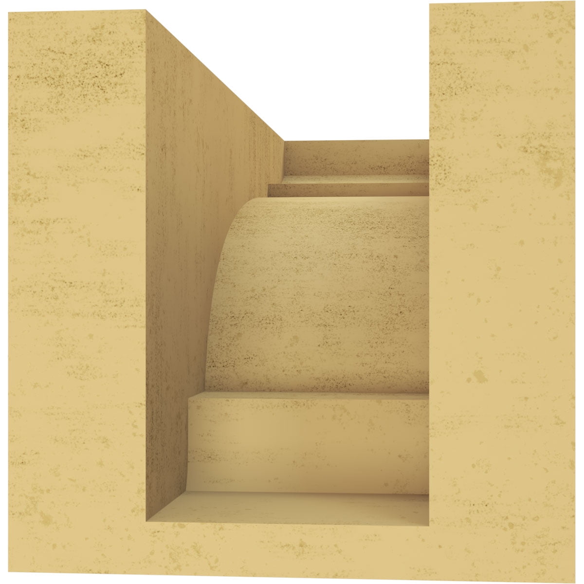 4"W x 8"D x 4"H Wide New Brighton Rough Cedar Woodgrain TimberThane Corbel, Primed Tan