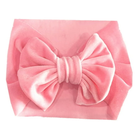 Blue And Gold Cheer Bows Fancyleo 1 Pcs Fashion Children's Gold Velvet Hair Band Baby Bow Wide Stretch Hair Accessories ()