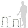 thumbnail image 3 of Kepooman 12.6"L Shower Chair Bath Bench, Adjustable Shower Stools for Seniors, Elderly, Disabled, Shower Bench Seat Without Back, White, 3 of 10