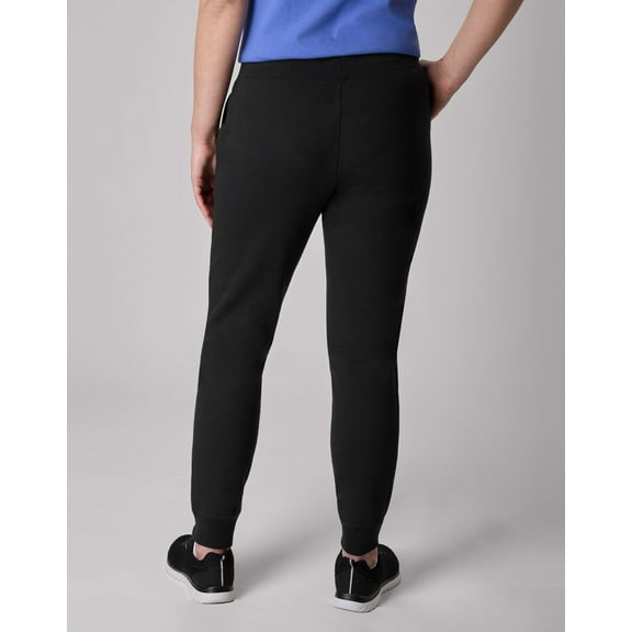 Hanes EcoSmart Women's Fleece Joggers, 29" Ebony L