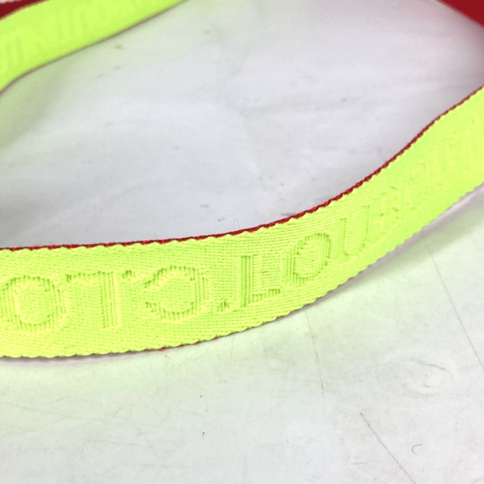 Christian Louboutin Buckle Belt Canvas Men\'s Women\'s Yellow Pre-Owned Christian Louboutin Buckle Belt Canvas Men main image 3