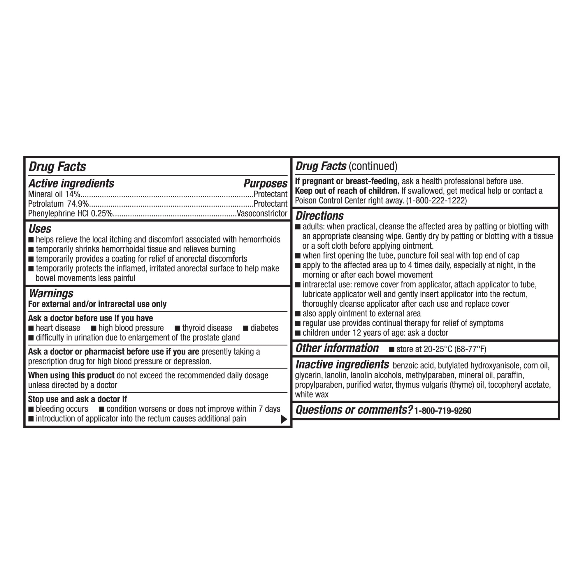 Equate Hemorrhoidal Ointment, Relief from Burning, Itching and Discomfort of Hemorrhoids, 2 oz, Compare to Preparation H Hemorrhoidal Ointment Active Ingredients