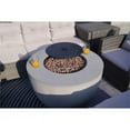 thumbnail image 3 of Gray Aluminum Patio and Outdoor Round Firepit Table with Rain Cover, 3 of 7