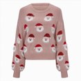 thumbnail image 5 of NOLDARES Kids Christmas Sweater Boys Girls Merry Christmas Sweaters Xmas Long Sleeve Pullover Tops,A117-Pink, 5 of 8