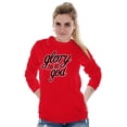 thumbnail image 4 of Glory Be To God Glowing Christian Women's Long Sleeve T Shirt Brisco Brands S, 4 of 6