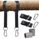thumbnail image 2 of Juego de hamaca exterior 150cm con correas-5*150cm con protector engrosado + bolsa de tela Xemadio MZQ-0475, 2 of 8
